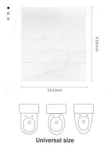 3包/30片,防水一次性馬桶座套 - 適用於旅行,露營和公共洗手間,可溶於水中,個別包裝,方便攜帶,旅行必備品