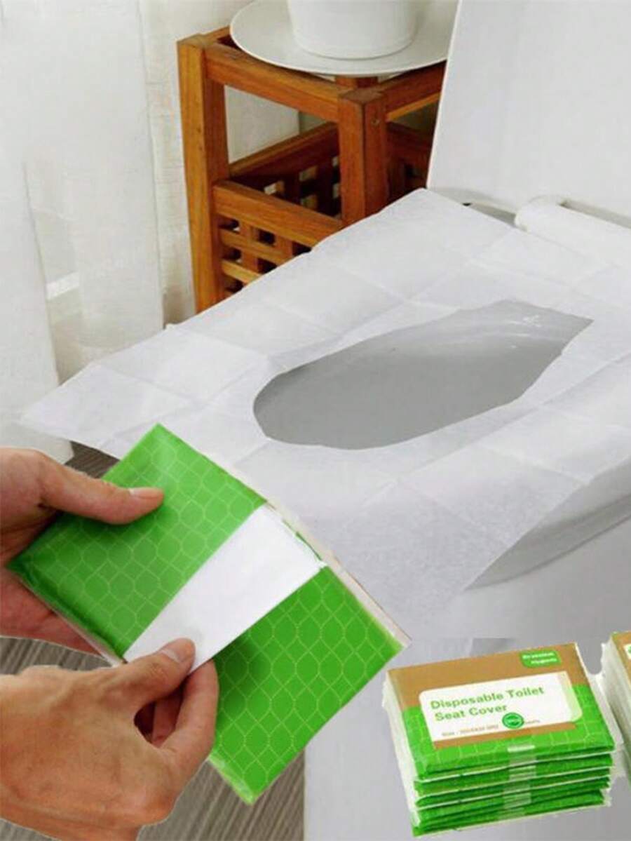 3包/30片,防水一次性馬桶座套 - 適用於旅行,露營和公共洗手間,可溶於水中,個別包裝,方便攜帶,旅行必備品
