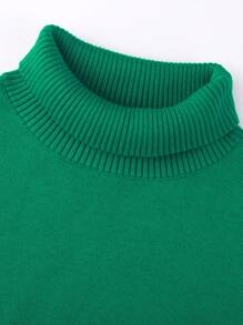Annil 男孩和女孩冬季彩色简约棉质高帮 Polo 衫 绿色 - 綠色 - 查看 5