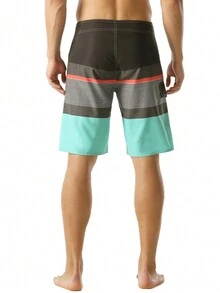 Men's Sportwear Quick Dry Board Shorts with Lining - Grey - View 4