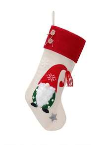 1入組聖誕節裝飾無臉娃娃 & 聖誕老人形狀的長襪 & 兒童禮物袋