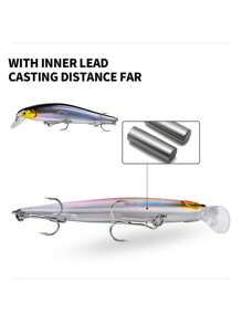 PRO BEROS PREOBEROS 1 件彩色 13 克下沉小鱼饵，带 3D 仿生眼 - 非常适合捕捉大鱼 - 銀色 - 查看 8