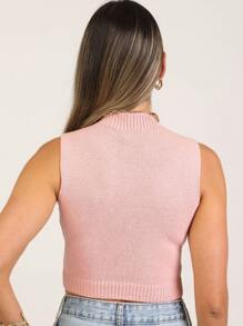 Women Knit Tops - Hồng - Xem 4
