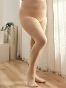 1 Quần 280D Lông Cừu Dày Nữ Plus Kích Thước Quần, Quần Lót Ấm Áp Hàng Ngày - Màu be - Xem 2