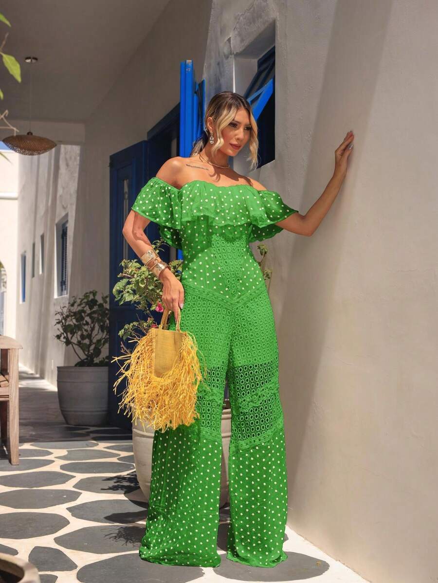 Women Jumpsuits - 綠色 - 查看 1