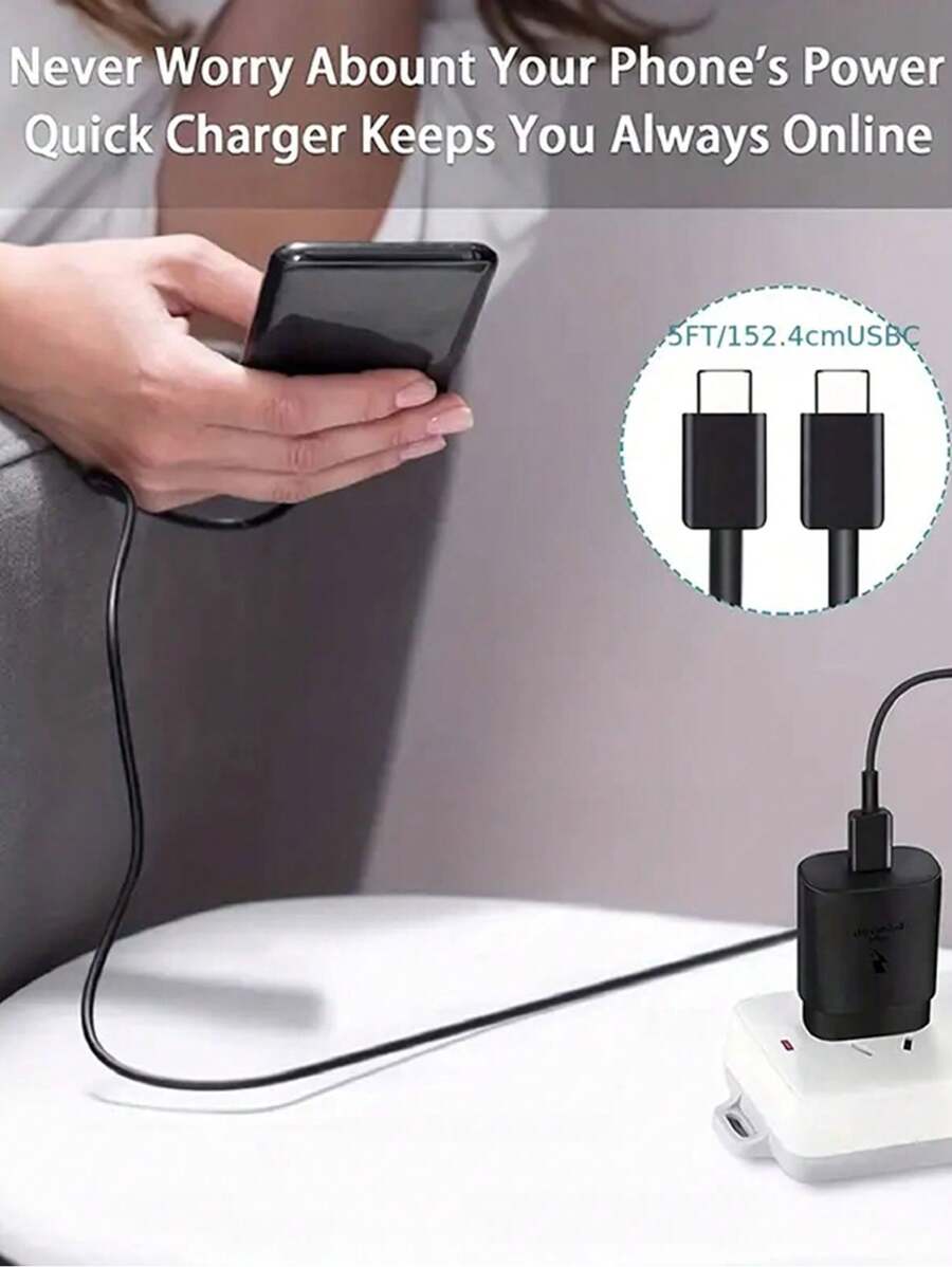 lanyasir Compatible With Samsung Super Fast Charger Type C Charging