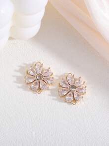 2入組向日葵設計時尚手鐲珠子,適用於珠寶製作