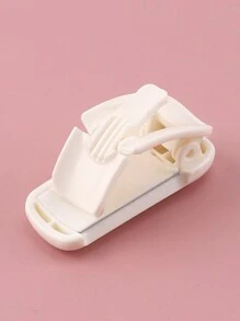 1 件紙膠帶切割夾迷你紙膠帶分配器不鏽鋼鋸齒刀片切割器適用於手帳膠帶 - 白色 - 查看 4