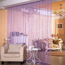 Decorative Door String Curtains Window Room Divider Wall Panel Tassels Screen Blinds Home Patio Bedroom - 紫色 - 查看 1