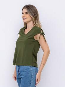 Women T-Shirts - 軍綠色 - 查看 3