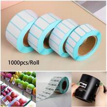 1000pcs/Roll Adhesive Thermal Label Sticker Paper Supermarket Price Blank Label Direct Print Waterproof - Beige - View 4