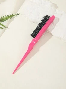 1 pezzo Spazzola per capelli in plastica, spazzola per acconciatura, pettine per lisciare i capelli, pettine per pettinatura di precisione adatto per le donne, spazzola per capelli/pettine, spazzola per capelli in nylon a tre file, utilizzata per la cura del retro, arricciatura delle radici per aumentare il volume dei capelli e la cura dei capelli, massaggio del cuoio capelluto, spazzola per capelli, pettine, strumenti per capelli, prodotti e accessori per capelli per barbieri, saloni di bellezza, articoli essenziali da viaggio, articoli essenziali per il ritorno a scuola, articoli essenziali per le vacanze, accessori per capelli per le donne