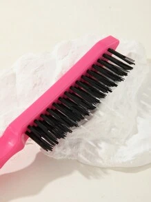 1 pezzo Spazzola per capelli in plastica, spazzola per acconciatura, pettine per lisciare i capelli, pettine per pettinatura di precisione adatto per le donne, spazzola per capelli/pettine, spazzola per capelli in nylon a tre file, utilizzata per la cura del retro, arricciatura delle radici per aumentare il volume dei capelli e la cura dei capelli, massaggio del cuoio capelluto, spazzola per capelli, pettine, strumenti per capelli, prodotti e accessori per capelli per barbieri, saloni di bellezza, articoli essenziali da viaggio, articoli essenziali per il ritorno a scuola, articoli essenziali per le vacanze, accessori per capelli per le donne