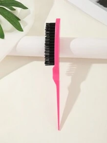 1 pezzo Spazzola per capelli in plastica, spazzola per acconciatura, pettine per lisciare i capelli, pettine per pettinatura di precisione adatto per le donne, spazzola per capelli/pettine, spazzola per capelli in nylon a tre file, utilizzata per la cura del retro, arricciatura delle radici per aumentare il volume dei capelli e la cura dei capelli, massaggio del cuoio capelluto, spazzola per capelli, pettine, strumenti per capelli, prodotti e accessori per capelli per barbieri, saloni di bellezza, articoli essenziali da viaggio, articoli essenziali per il ritorno a scuola, articoli essenziali per le vacanze, accessori per capelli per le donne
