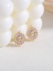 2入組向日葵設計時尚手鐲珠子,適用於珠寶製作