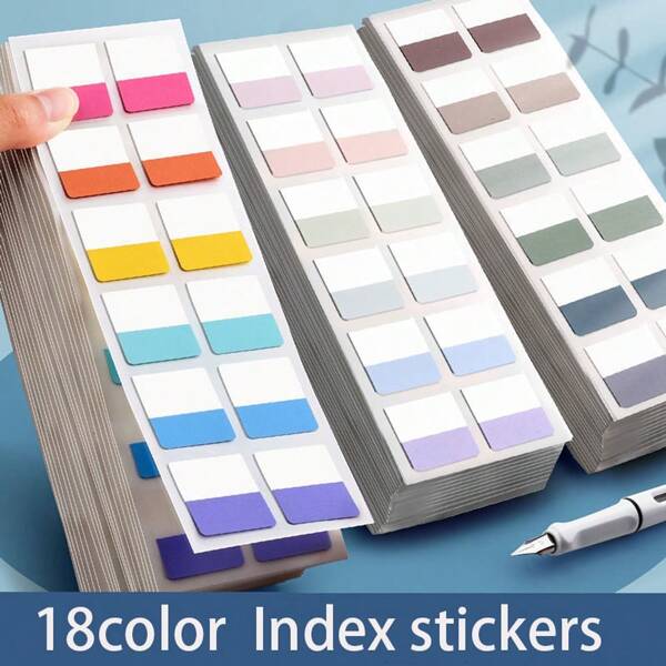 10 Piezas Pestañas Adhesivas Transparentes Y Coloreadas Para Marcado En Aprendizaje, Oficina, Cuaderno Y Archivo