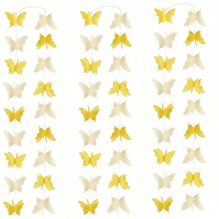 Yellow Butterfly Pendant - Multicolor - View 1