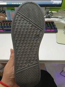 男鞋2023年新春秋潮流鞋個性百搭黑色繫帶運動鞋潮流春季休閒運動鞋 - 灰色 - 查看 4