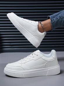 女白色運動鞋百搭休閒運動鞋低筒軟底學生鞋2023秋冬新品