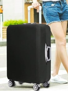 行李箱罩弹力面料行李箱保护套行李黑色防尘罩适用于18-32英寸行李箱旅行整理器旅行配件行李用品返校旅行学生女士男士书包学校配件学校用品 - 黑色 - 查看 1