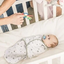 1pc White Elephant Design Baby Sleeping Bag Anti Shock Anti Kick Quilt Swaddling Clothes - White - View 5
