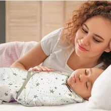 1pc White Elephant Design Baby Sleeping Bag Anti Shock Anti Kick Quilt Swaddling Clothes - White - View 6