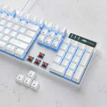 MageGee White Mechanical Gaming Keyboard, Wired USB Adjustable Backlight Keyboard, New Mechanical Storm 100% Anti-ghosting Keyboard with Red Switches for Windows PC/ Games - White(Red Switch) - View 2