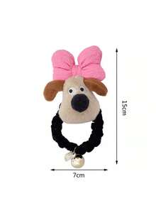 1 Miếng Vàng Đàn hồi Dây buộc tóc Với Plush dễ thương Chó Bowknot , Dễ Đến Mặc Không có Trượt Và Vô hại Đến Tóc , Thích hợp Đối với Sử dụng hàng ngày Bất kì - Màu vàng - Xem 7