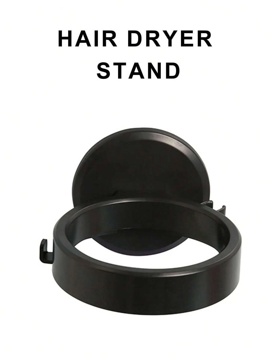 1入壁掛式浴室吹風機架,免打孔,簡約款式,帶有儲物架的吹風機架