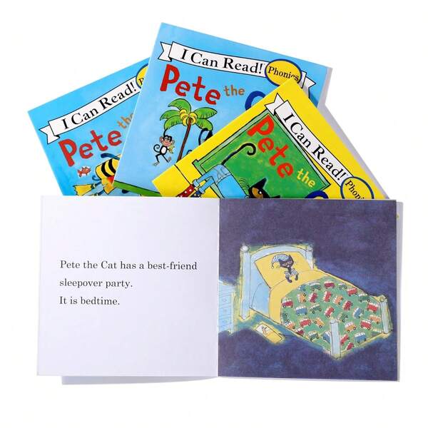 12pcs Books Pete The Cat I Can Read Phonics Learning English Picture