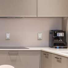 DEWENWILS 4-Pack Metal Wall Switch Outlet Cover, Decorator Wall Plates for Receptacle, GFCI Outlet, Dimmer Switch - 緞面鎳 - 查看 5