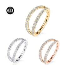 1 Pieza Perno Prisionero De Titanio G23 Para Nariz, Coloreado - Plateado - Ver 2