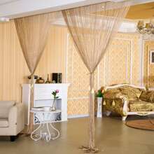 Decorative Door String Curtains Window Room Divider Wall Panel Tassels Screen Blinds Home Patio Bedroom - 香檳色 - 查看 2