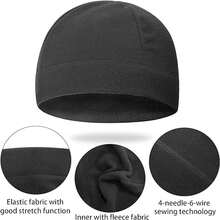 Đồng hồ Mũ Lông cừu Nam Mùa đông Mũ Beanie1pc - Màu xám đen - Xem 2