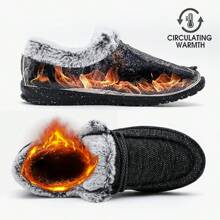 Loafer Shoes for Women Men Winter Thicken Warm Shoes Comfy Slip on Casual Shoes Short Snow Boots Plus Size