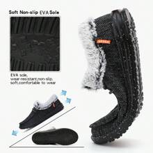 Loafer Shoes for Women Men Winter Thicken Warm Shoes Comfy Slip on Casual Shoes Short Snow Boots Plus Size