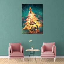 聖誕節裝飾畫(不含框架),畫布油畫 - 彩色 - 查看 7