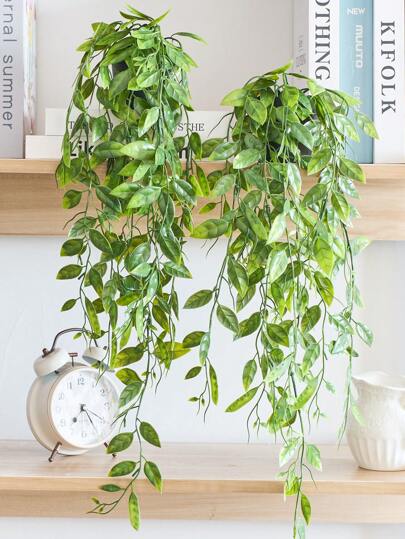 1 Pc Artificial Hanging Plants Fake Hanging Plant Potted Greenery Plants Faux Eucalyptus Vine, Mandala Vine In Pot For Home Room Indoor Outdoor Shelf Decor, Valentine Day, Gift