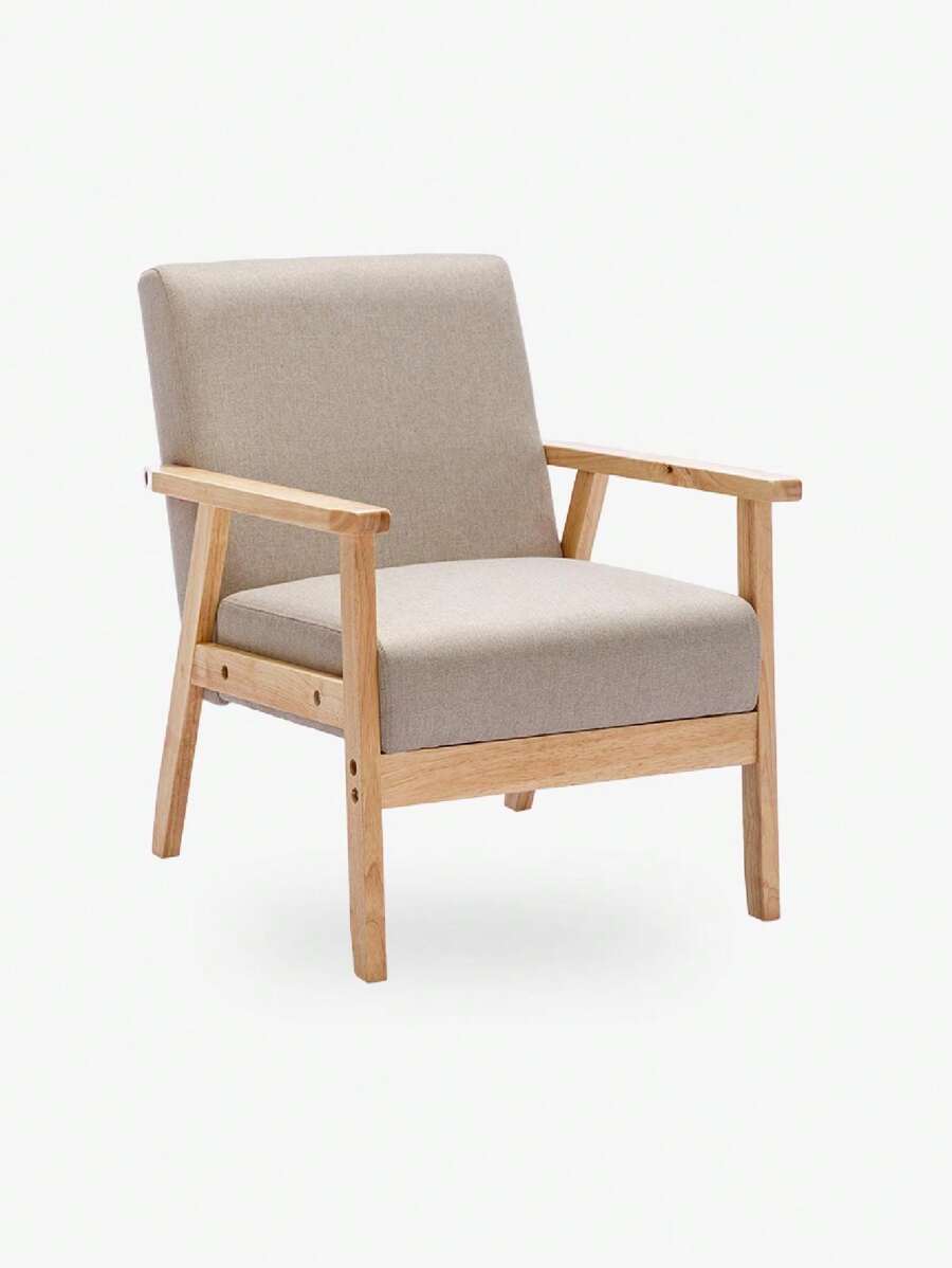 Duhome Padded Seat Wooden Lounge Accent Chairs For Living Room Bedroom Farmhouse Home Office Belcony