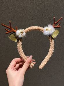 1入女士聖誕有趣鹿角頭箍