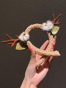 1入女士聖誕有趣鹿角頭箍