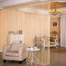 Decorative Door String Curtains Window Room Divider Wall Panel Tassels Screen Blinds Home Patio Bedroom - 米色 - 查看 1