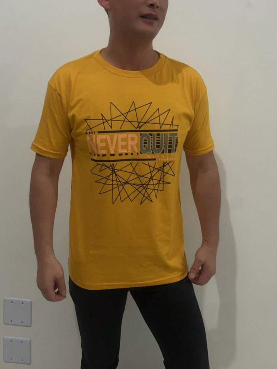 Men T-Shirts - Màu Mù tạt vàng - Xem 1