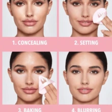 Powder Puff Powder Makeup Sponge 1 Pack Of 3 Pieces - Multicolor - View 2