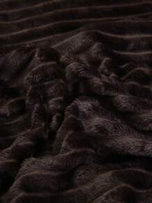 Cobijas Matrimonial Con Patrón De Rayas Cómodo y Suave, Frazada Matrimonial De Rayas Para Cama o Sofá, para Toda Estaciones, Disponible En Muchos Colores Diferentes (200*220 cm) - Marrón Chocolate - Ver 8