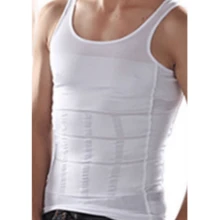 Men's Slimming Body Shaper Vest, White - White - View 2
