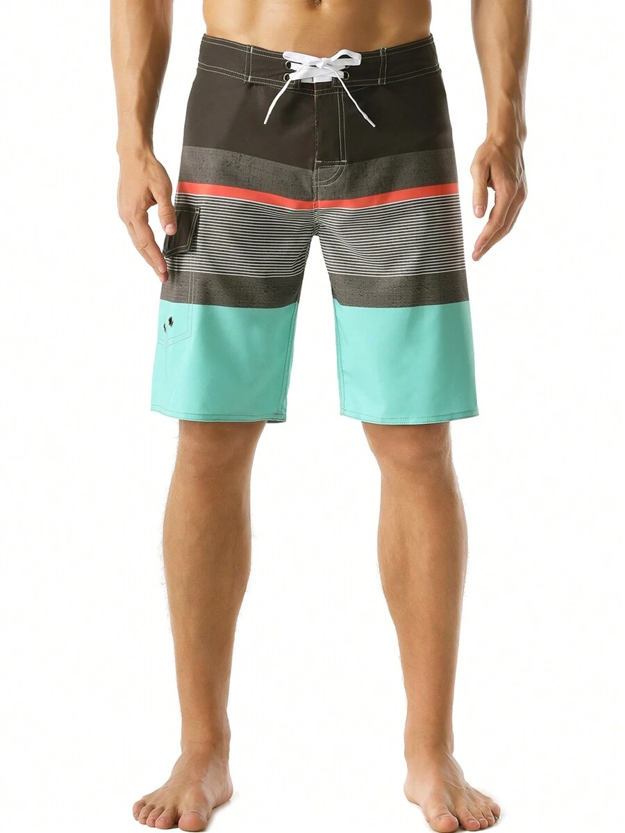 Men's Sportwear Quick Dry Board Shorts with Lining - Grey - View 1