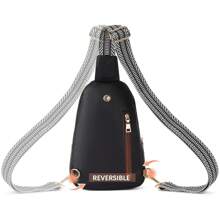 BOSTANTEN Small Sling Bag For Women Leather Crossbody Bags Fanny Pack Chest Bag For Travel - màu đen - Xem 6