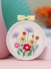 7pcs Diy Handmade Flower Embroidery Cross Stitch - Multicolor - View 1