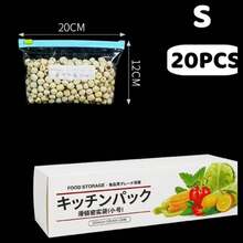 10/15/20pcs Bolsas De Plástico Herméticas Para Alimentos Con Cierre De Cremallera, Para Almacenamiento Y Organización De Frutos Secos Y Comida En La Nevera Y La Cocina - S - Ver 7